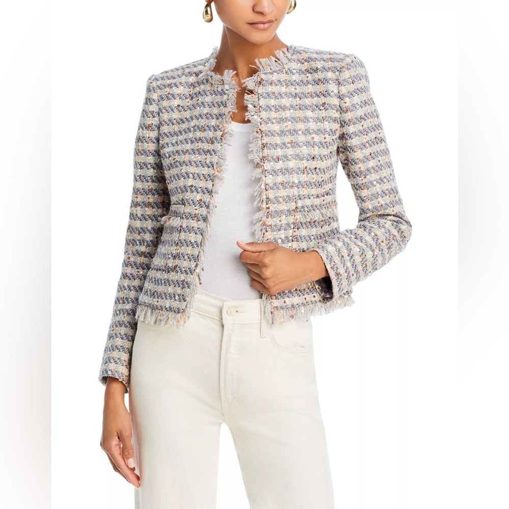 NWT $750 L'Agence angelina fringe trim jacket